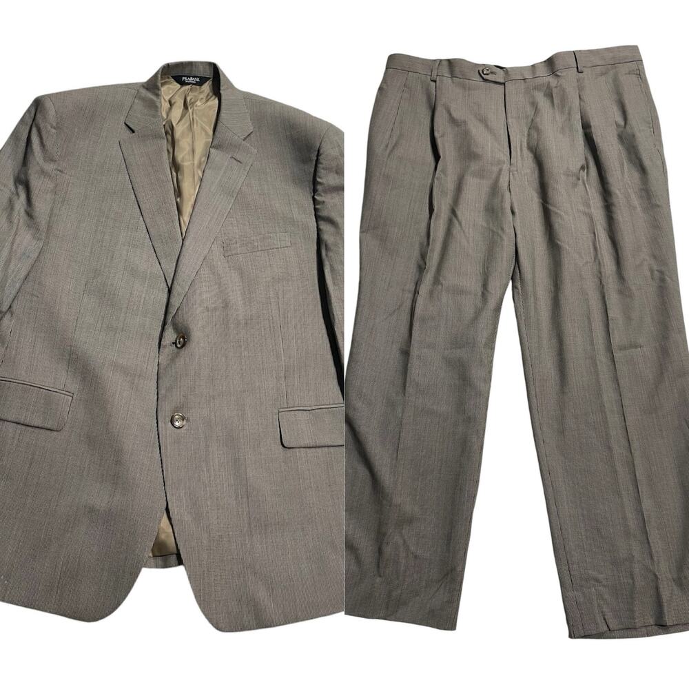 Jos. A. Bank Suit Two Button Wool Mens Jacket 46 Short 40 Waist Pants 38 x26 Tan